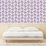 Papier peint Art Nouveau PVC - Mauve / Blanc - Hauteur : 90 cm