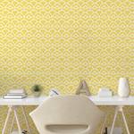 Papier peint Abstract Sun PVC - Jaune / Blanc - Hauteur : 90 cm