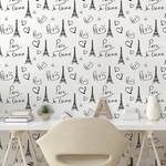 Papier peint Paris - Type B PVC - Noir / Blanc - Hauteur : 90 cm