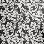 Papier peint Tropical PVC - Noir / Blanc - Hauteur : 90 cm