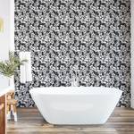 Papier peint Tropical PVC - Noir / Blanc - Hauteur : 90 cm