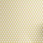 Papier peint Honeycombs PVC - Jaune / Blanc - Hauteur : 90 cm