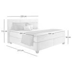 Boxspringbett Athena Schlamm - 200 x 200cm - H2 - Kunstleder