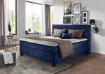 Boxspringbett Athena Dunkelblau - 200 x 200cm - H3 - Microfaser