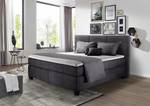 Boxspringbett Athena Anthrazit - 180 x 200cm - Doppelmatratze H2/H3 - Flachgewebe