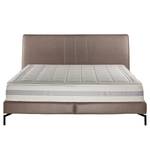 Letto boxspring Plata Fango - 160 x 200cm - Materasso doppio H3 H4 - Similpelle