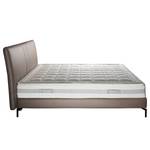 Letto boxspring Plata Fango - 160 x 200cm - Materasso doppio H3 H4 - Similpelle