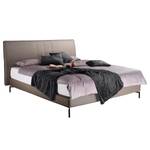 Boxspringbett Plata Schlamm - 180 x 200cm - H2 - Kunstleder