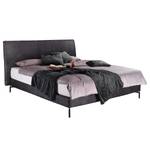 Boxspringbett Plata Anthrazit - 180 x 200cm - H3 - Flachgewebe