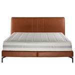 Boxspringbett Plata Cognac - 160 x 200cm - Doppelmatratze H2/H3 - Microfaser