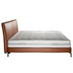 Boxspringbett Plata Cognac - 160 x 200cm - Doppelmatratze H2/H3 - Microfaser