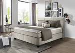 Boxspringbett Athena Creme - 180 x 200cm - H2 - Flachgewebe