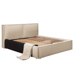 Polsterbett KINX Flachgewebe Drems: Beige - 180 x 200cm - Ohne Matratze - 1 Bettkasten - 110 cm