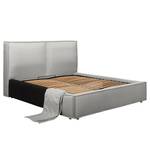 Gestoffeerd bed KINX Platweefsel Desna: Grijs - 180 x 200cm - Zonder matras - 1 opbergruimte - 150cm