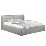 Gestoffeerd bed KINX Platweefsel Desna: Grijs - 200 x 200cm - Zonder matras - 1 opbergruimte - 110cm