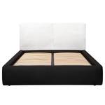 Gestoffeerd bed KINX Platweefsel Desna: Grijs - 200 x 200cm - Zonder matras - 1 opbergruimte - 110cm