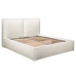 Gestoffeerd bed KINX Bouclé Stof Abby: Polair wit - 180 x 200cm - Zonder matras - 1 opbergruimte - 150cm