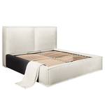 Gestoffeerd bed KINX Bouclé Stof Abby: Polair wit - 180 x 200cm - Zonder matras - 1 opbergruimte - 150cm