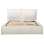 Gestoffeerd bed KINX Bouclé Stof Abby: Polair wit - 180 x 200cm - Zonder matras - 1 opbergruimte - 150cm