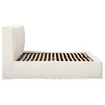 Gestoffeerd bed KINX Bouclé Stof Abby: Polair wit - 180 x 200cm - Zonder matras - 1 opbergruimte - 150cm