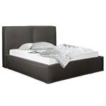 Gestoffeerd bed KINX Bouclé Stof Abby: Antracietkleurig - 220 x 200cm - Zonder matras - 1 opbergruimte - 150cm