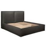 Gestoffeerd bed KINX Bouclé Stof Abby: Antracietkleurig - 220 x 200cm - Zonder matras - 1 opbergruimte - 150cm