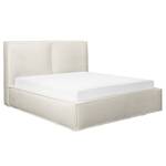 Gestoffeerd bed KINX Bouclé Stof Abby: Polair wit - 180 x 200cm - H2 zacht - 1 opbergruimte - 150cm