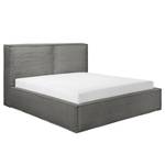 Gestoffeerd bed KINX Corduroy Poppy: Grafietkleurig - 200 x 200cm - H2 zacht - 1 opbergruimte - 150cm