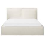 Letto imbottito Kinx Tessuto Bouclé Abby: Bianco polare - 220 x 200cm - H2 - 1 contenitore - 150 cm