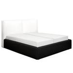 Gestoffeerd bed KINX Platweefsel Desna: Zandkleurig - 160 x 200cm - H3 medium - 1 opbergruimte - 110cm