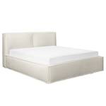 Gestoffeerd bed KINX Bouclé Stof Abby: Polair wit - 140 x 200cm - H3 medium - 1 opbergruimte - 110cm