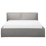 Gestoffeerd bed KINX Platweefsel Drems: Grijs - 180 x 200cm - H3 medium - 1 opbergruimte - 110cm