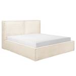 Letto imbottito Kinx Velluto a coste Poppy: crema - 200 x 200cm - H3 - 1 contenitore - 150 cm