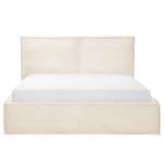 Letto imbottito Kinx Velluto a coste Poppy: crema - 200 x 200cm - H3 - 1 contenitore - 150 cm