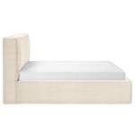 Letto imbottito Kinx Velluto a coste Poppy: crema - 200 x 200cm - H3 - 1 contenitore - 150 cm