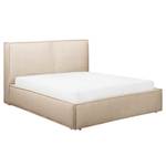 Gestoffeerd bed KINX Platweefsel Drems: Beige - 220 x 200cm - H3 medium - 1 opbergruimte - 150cm