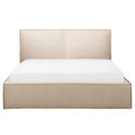 Gestoffeerd bed KINX Platweefsel Drems: Beige - 220 x 200cm - H3 medium - 1 opbergruimte - 150cm