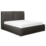 Gestoffeerd bed KINX Bouclé Stof Abby: Antracietkleurig - 160 x 200cm - H4 hard - 1 opbergruimte - 150cm