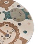 Kinderteppich Animal Party Jute / Polypropylen - Beige - Durchmesser: 100 cm