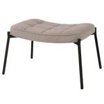 Gestoffeerde hocker Glasgow staal - Beige - Platweefsel