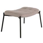 Gestoffeerde hocker Glasgow staal - Beige - Platweefsel