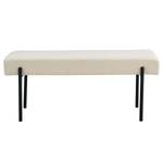 Banc capitonné Swindon Acier - Blanc - Bouclé