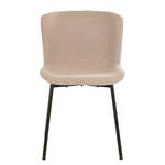 Chaises Maceda - Lot de 2 Acier / Bouclé - Beige