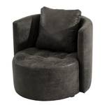 Fauteuil Timboan Microvezel Goda: Antracietkleurig - Zonder hocker