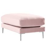 Gestoffeerde hocker Kelson Velours Blonda: Oud pink