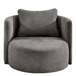 Fauteuil XXL Timboan Tissu Bouclé Abby: Anthracite