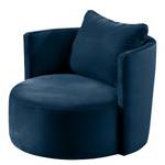 Fauteuil XXL Timboan Velours Blonda: Bleu marine