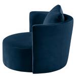 Fauteuil XXL Timboan Velours Blonda: Bleu marine