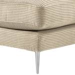 Gestoffeerde hocker Kelson Corduroy Poppy: Beige