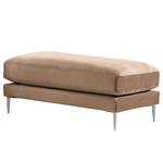 Gestoffeerde hocker Kelson Velours Blonda: Taupe